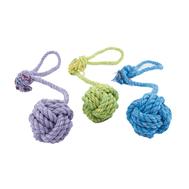 Happy Pet Nuts For Knots touw bal met lange lus