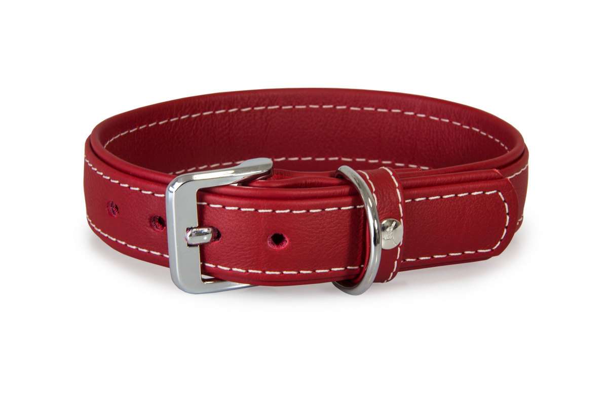 Das Lederband Halsband Barcelona Indian-Red