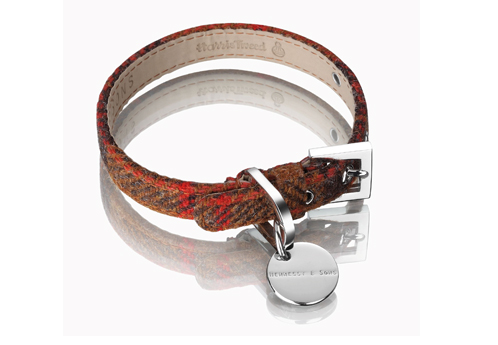 Hennessy and Sons Harris Tweed Halsband Rust