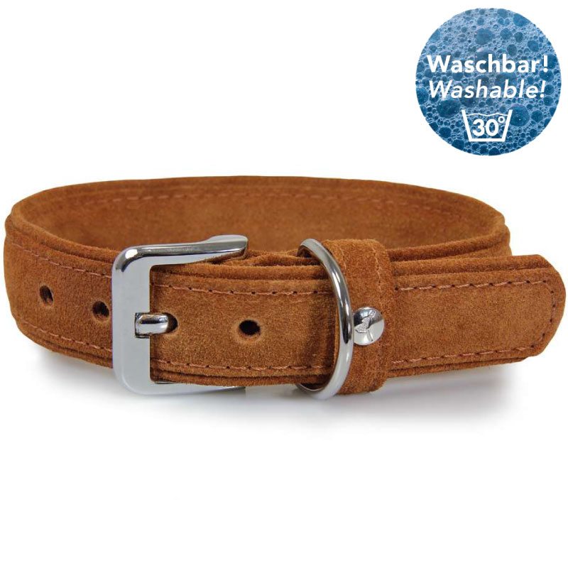 Das Lederband Halsband Toronto Cognac