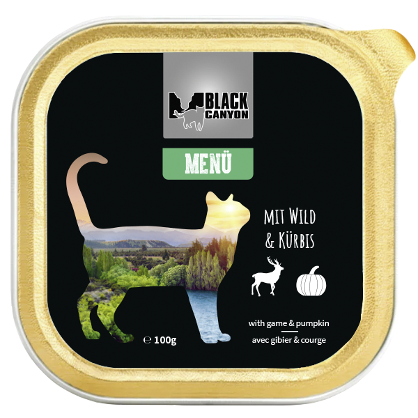 Black Canyon Cat Menu met Wild & Pompoen 100g