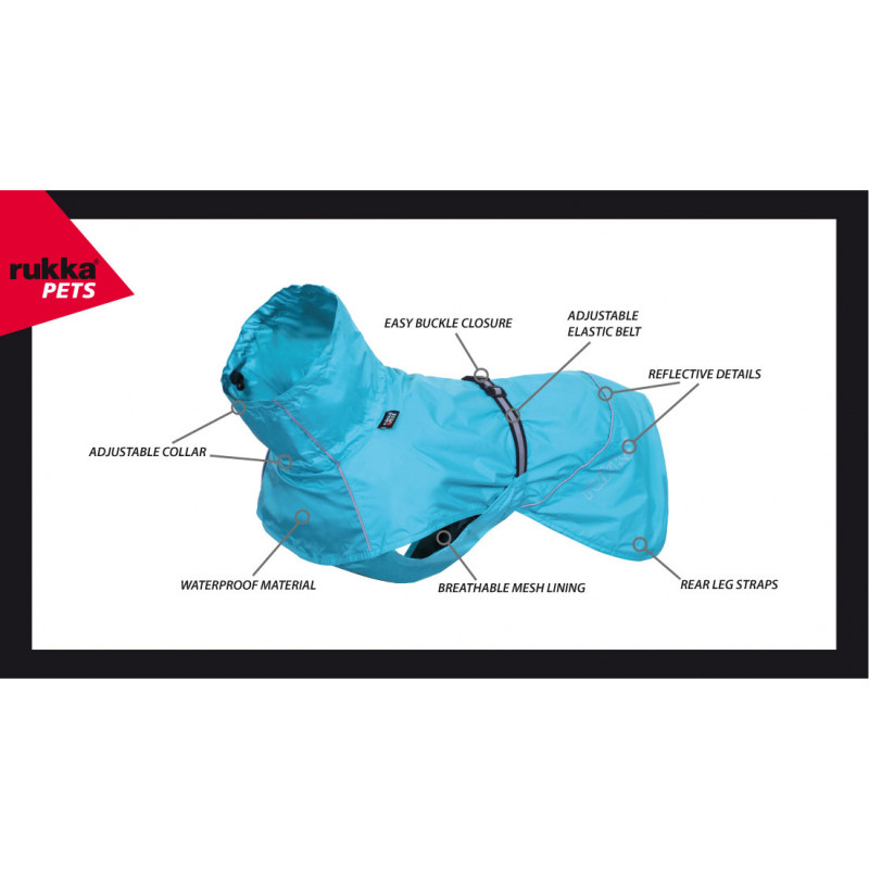 Rukka Pets Hase Regenjas Turquoise