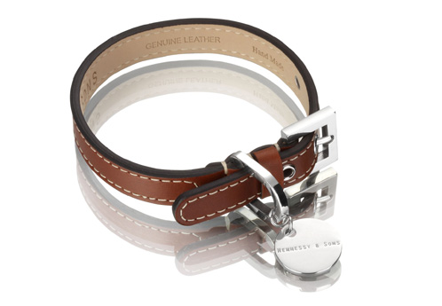 Henessy & Sons Royal halsband, roodbruin