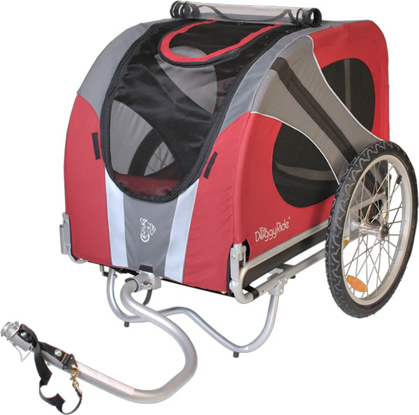 DoggyRide hondenfietskar original, rood/ grijs