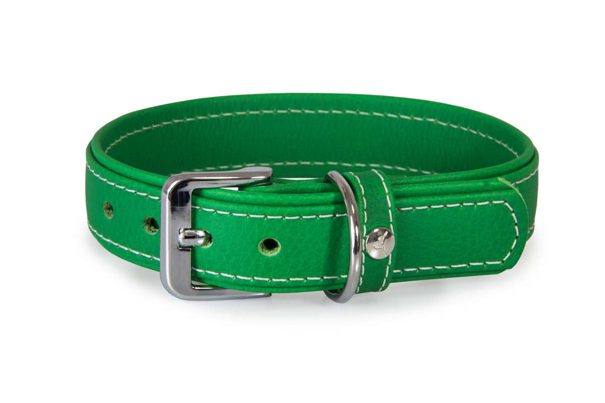 Das Lederband halsband Barcelona, Summer-Green