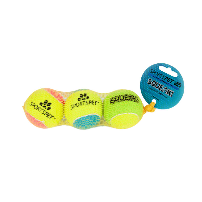 SPORTSPET Squeak speelbal set van 3